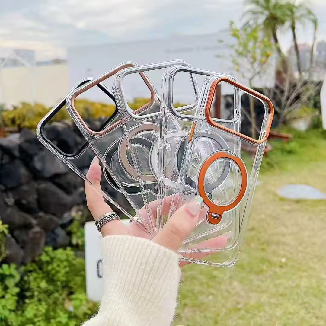 Form Clear PC Case with Ring Rotating Stand (Anti- Yellow)