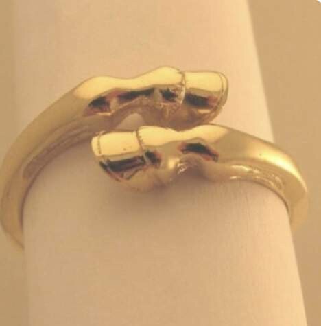 Double hoof ring - gold
