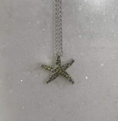 Starfish necklace (Peridot set)