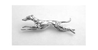 Greyhound brooch - silver