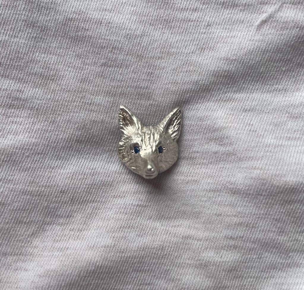 Fox tie pin - silver
