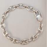 Anchor link bracelet - silver