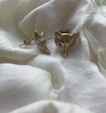 Fox earrings - silver