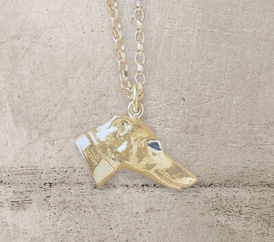 Greyhound necklace - gold
