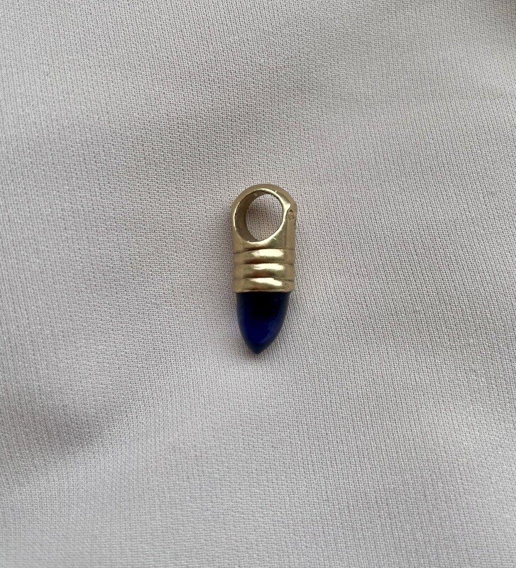 Bullet pendant without chain - gold