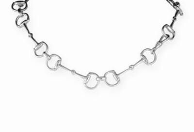 Snaffle bit necklace - silver