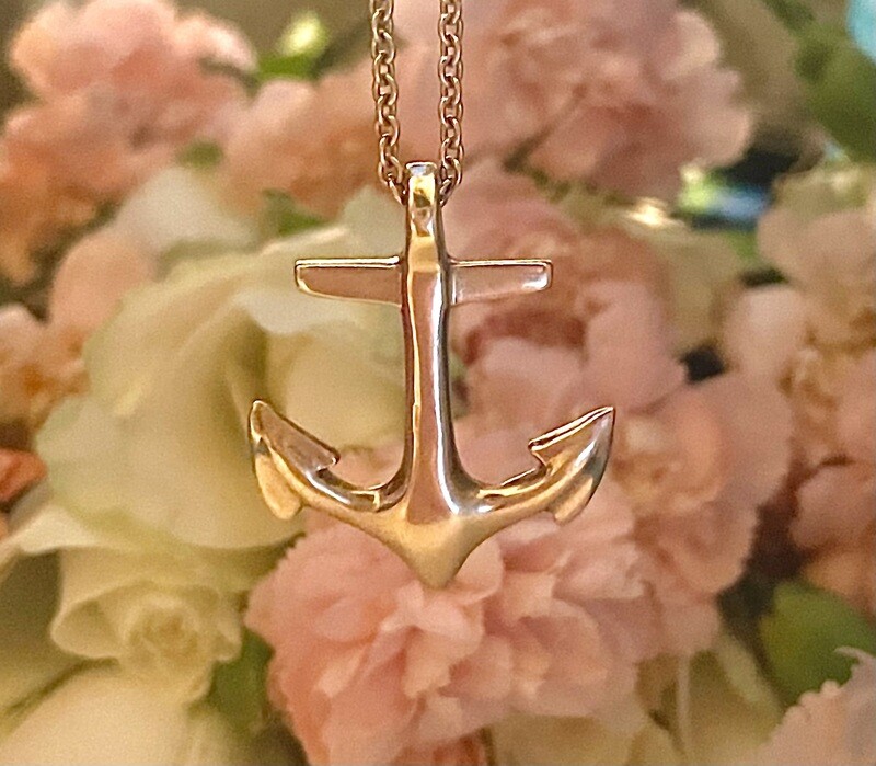 Anchor necklace - gold