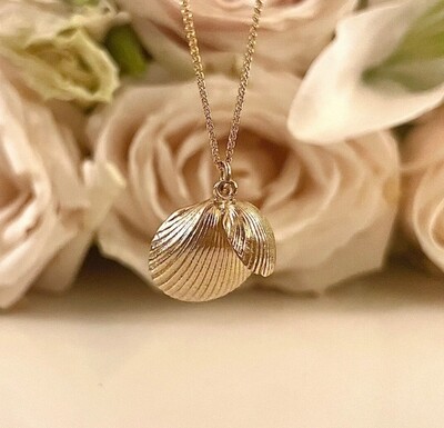 Shell necklace (double) - gold
