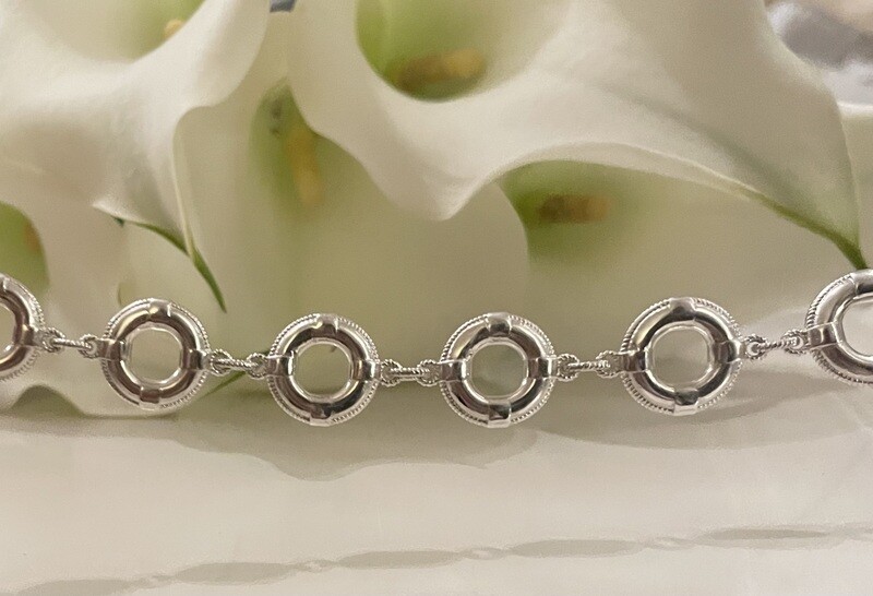 Lifebuoy of hope bracelet - silver
