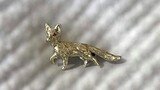 Fox brooch - gold