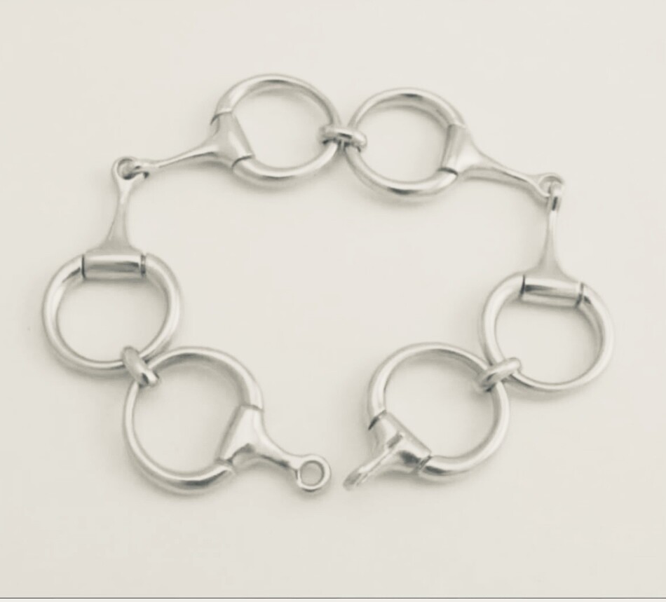 Snaffle bit bracelet (maxi) - silver