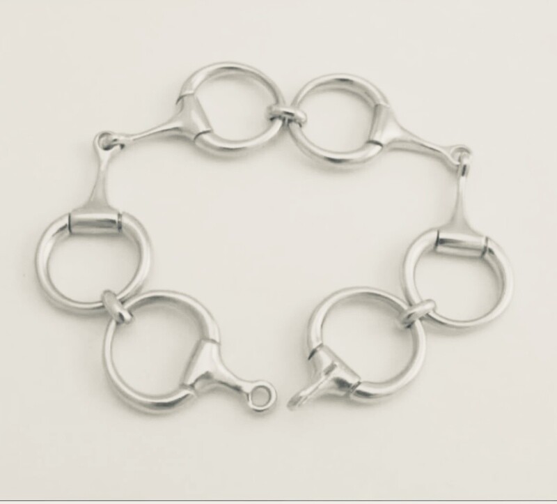 Snaffle bit bracelet (maxi) - silver