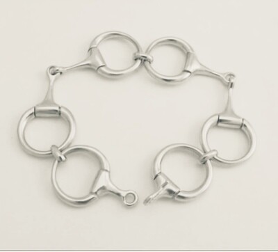 Snaffle bit bracelet (maxi) - silver