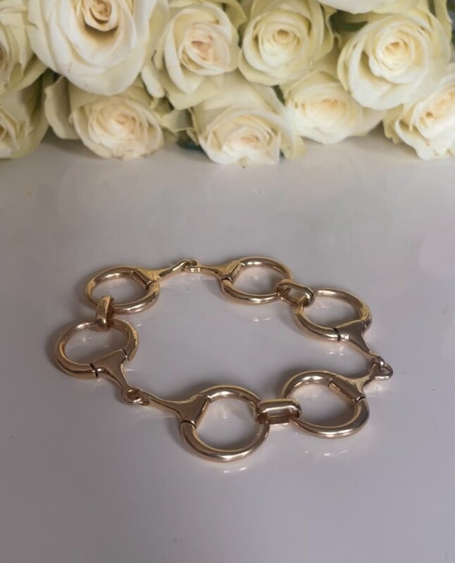 Snaffle bit bracelet (maxi) - gold
