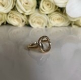 Snaffle bit ring - gold