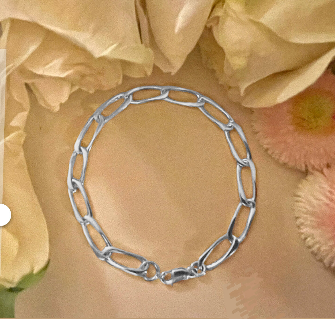 French link bracelet - silver