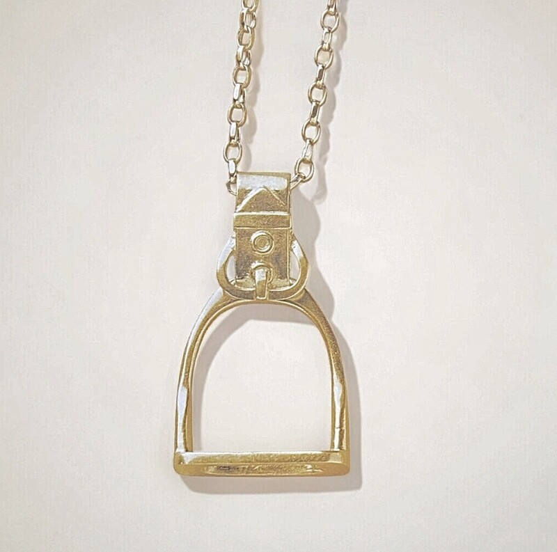 Stirrup necklace (maxi) - gold