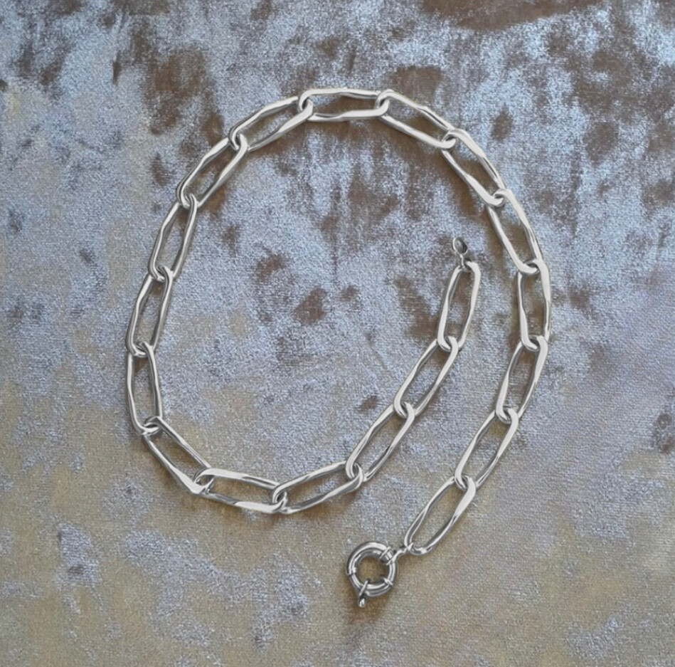 French link necklace M.M - silver