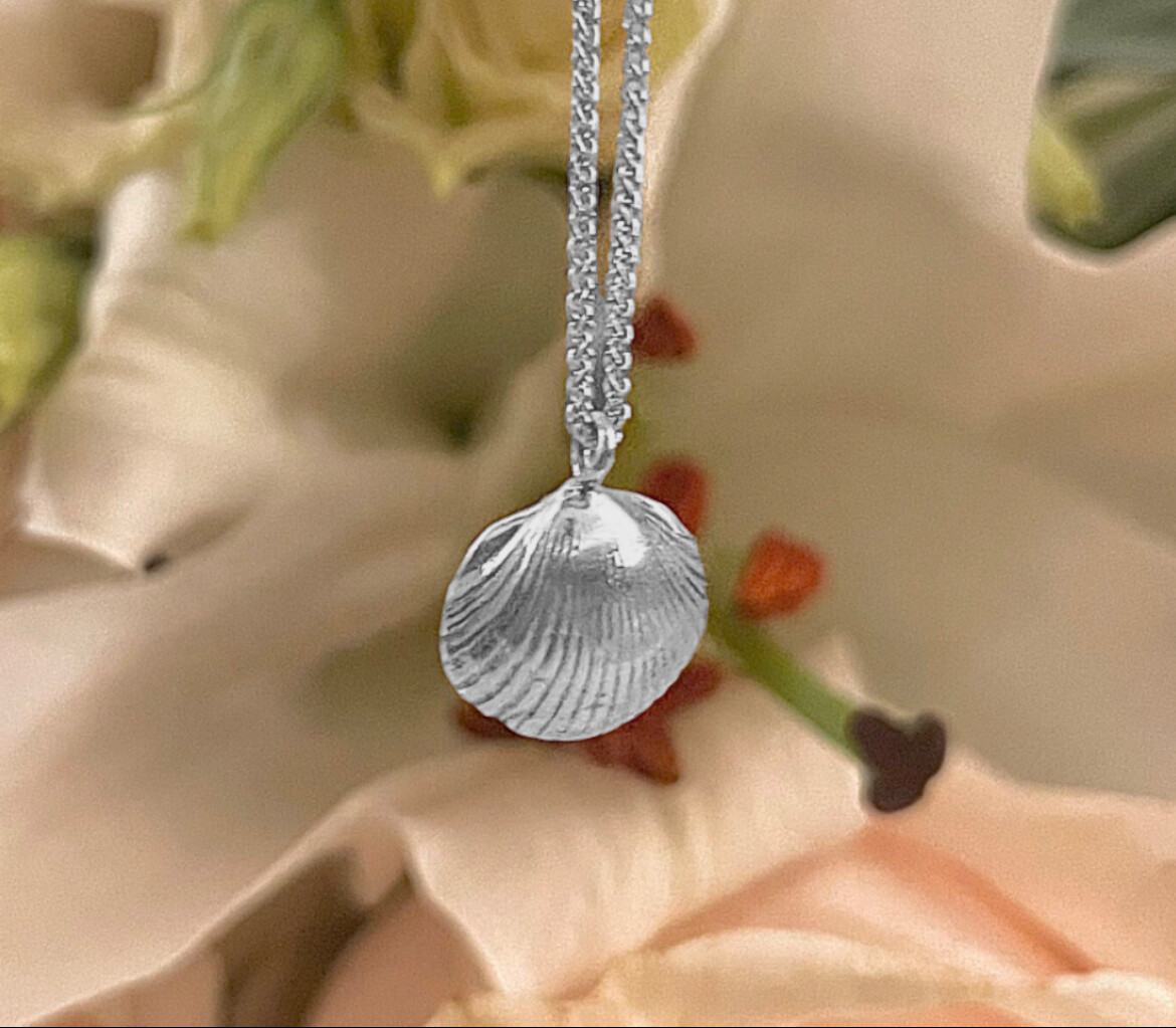 Shell necklace (petite) - silver