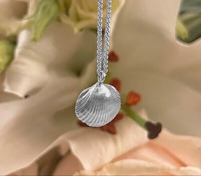 Shell necklace (petite) - silver