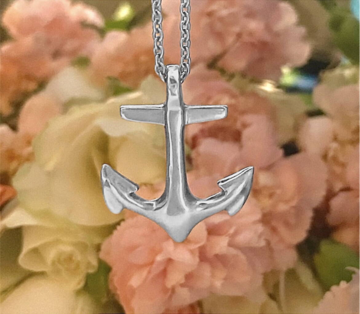 Anchor necklace - silver
