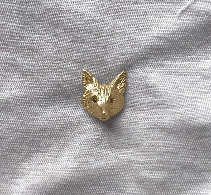 Fox tie pin - gold