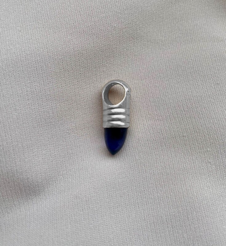 Bullet pendant without chain - silver