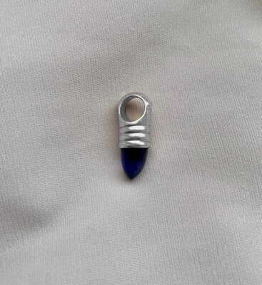 Bullet pendant without chain - silver