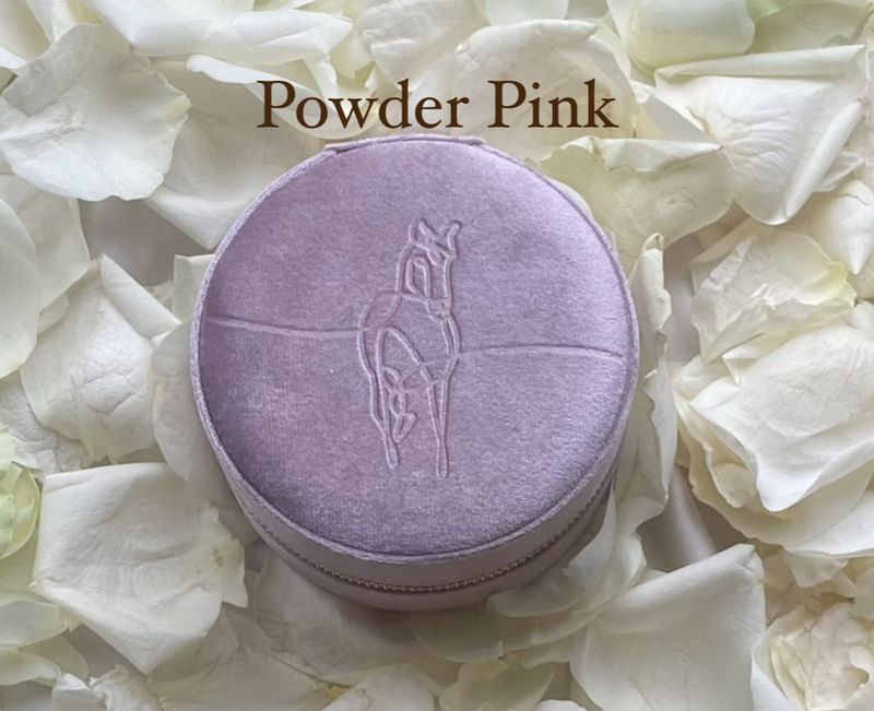Jewellery keeper - powder pink with horse