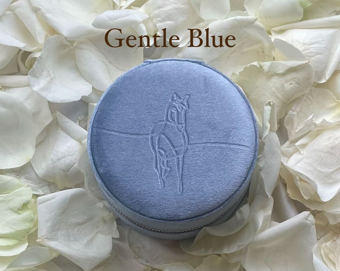 Jewellery keeper - gentle blue with horse