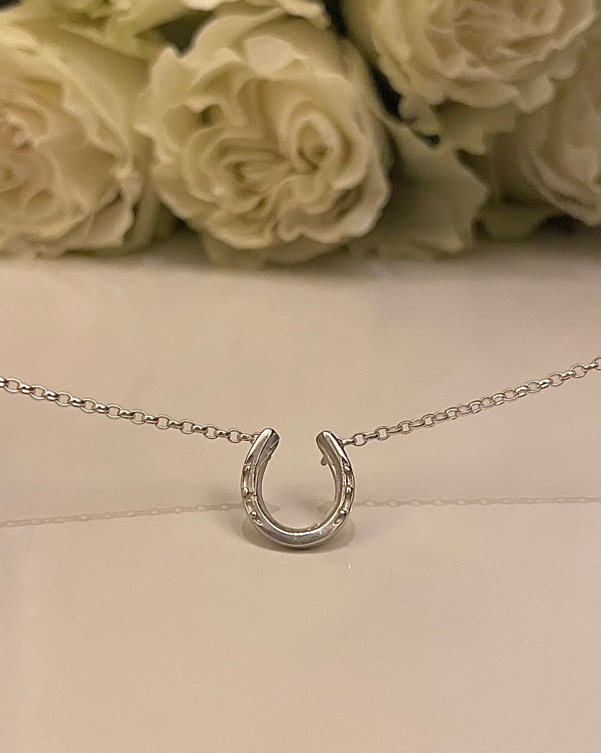 Classic horseshoe necklace - silver