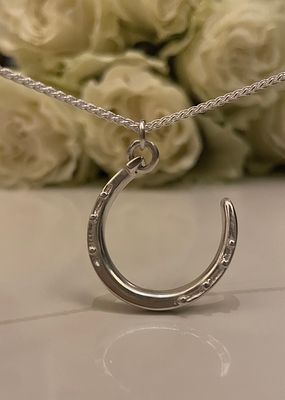 Horseshoe necklace maxi - silver