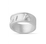 Horse’s head channel ring - silver