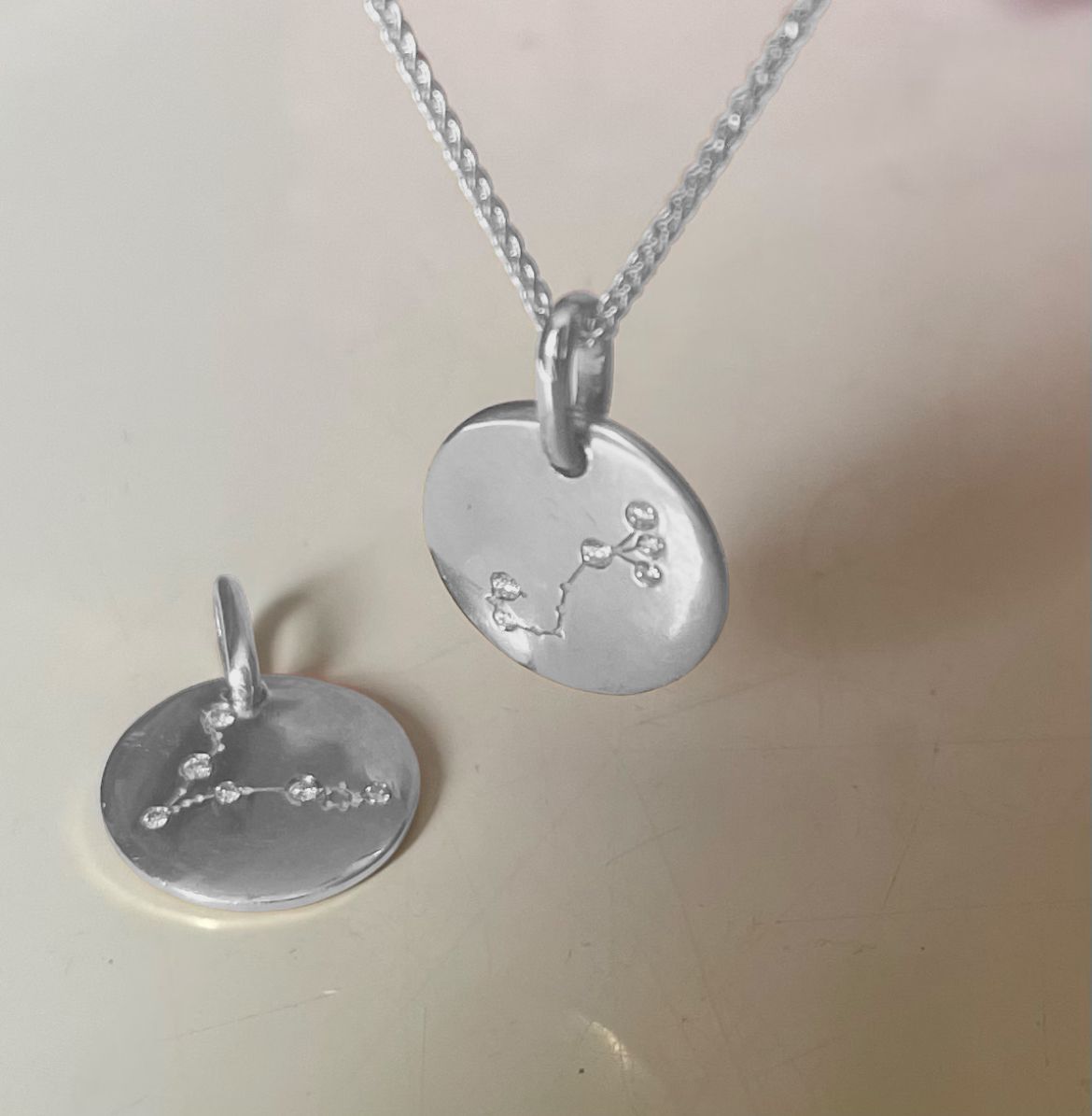 Constellation disc  - silver