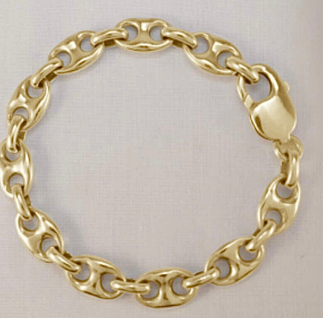 Anchor link bracelet - gold