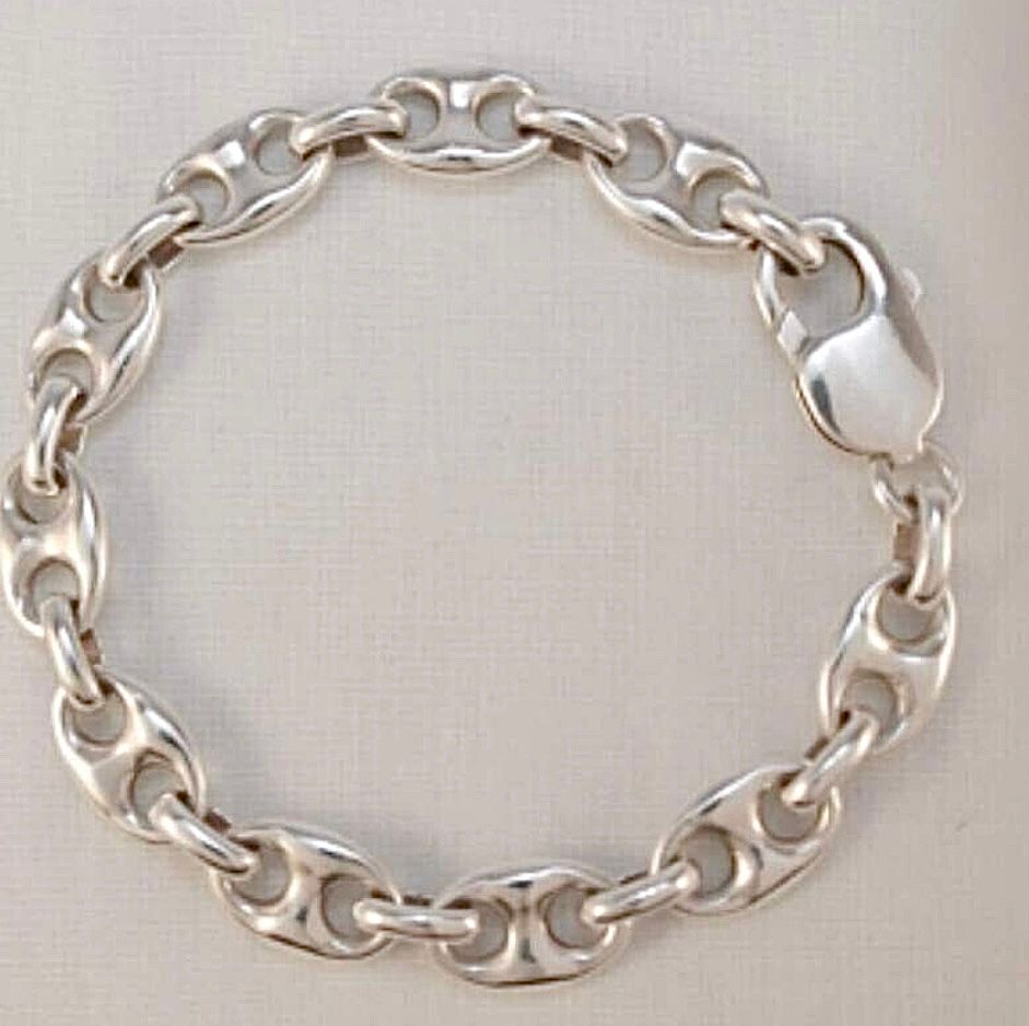 Anchor link bracelet - silver