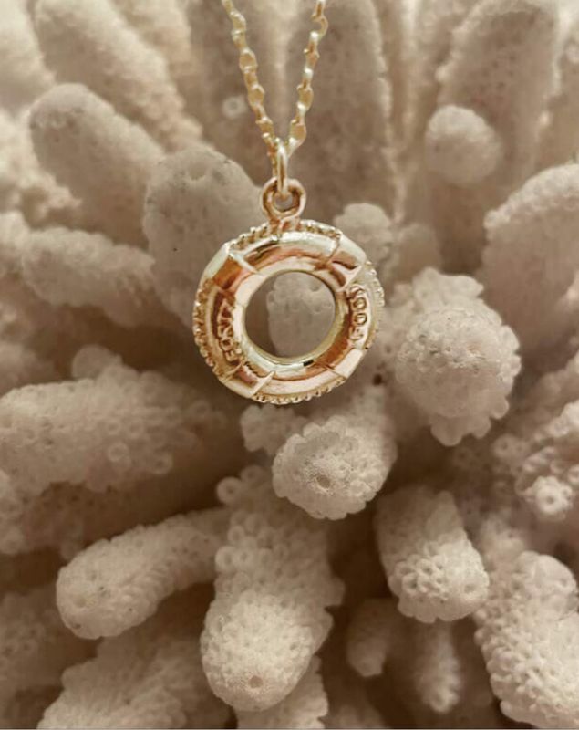 Lifebuoy of 40 ft necklace - gold