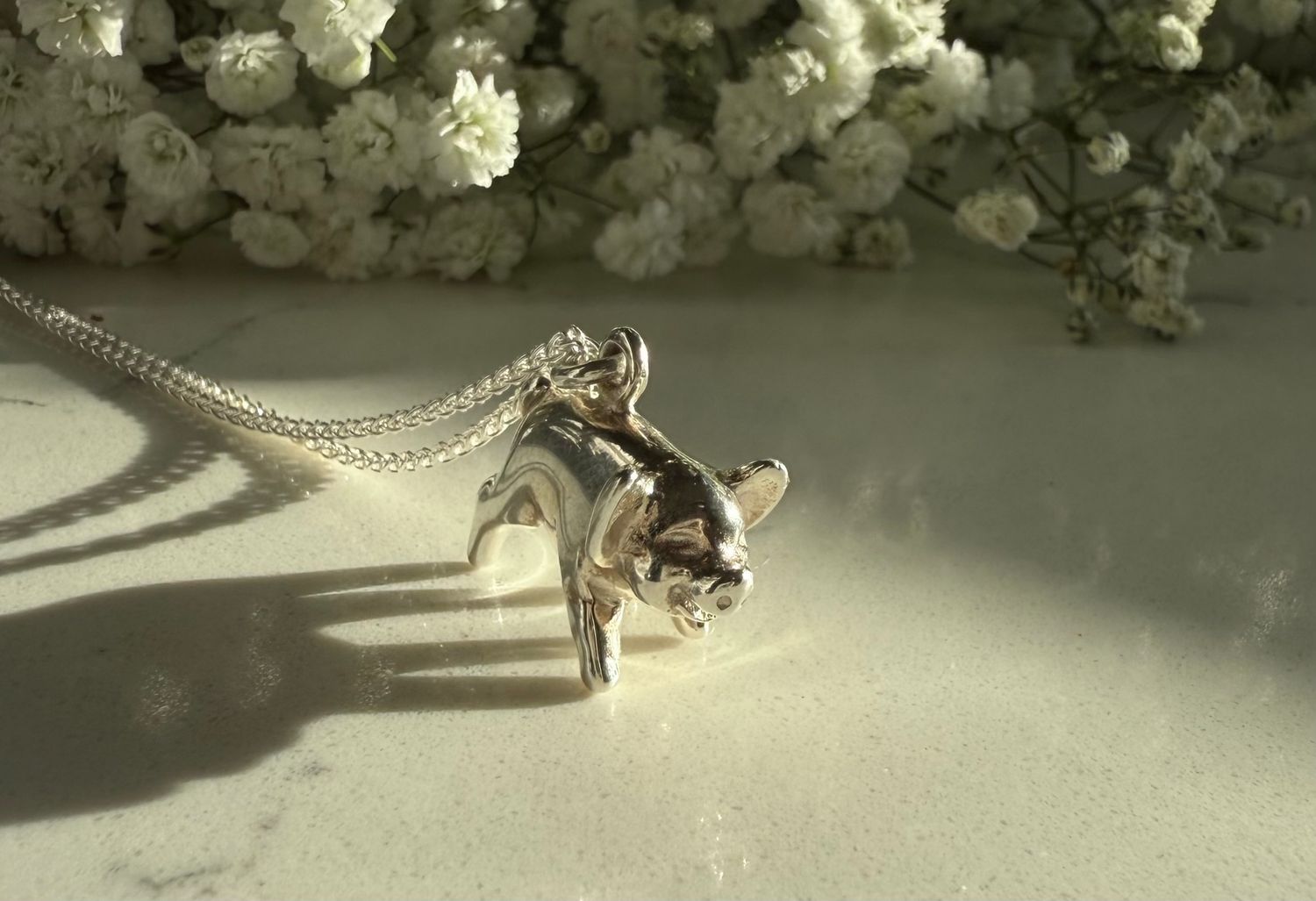 Pig necklace - silver