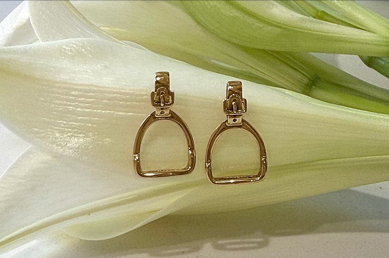Stirrup earrings maxi - gold