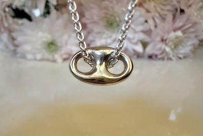 Anchor link necklace - silver