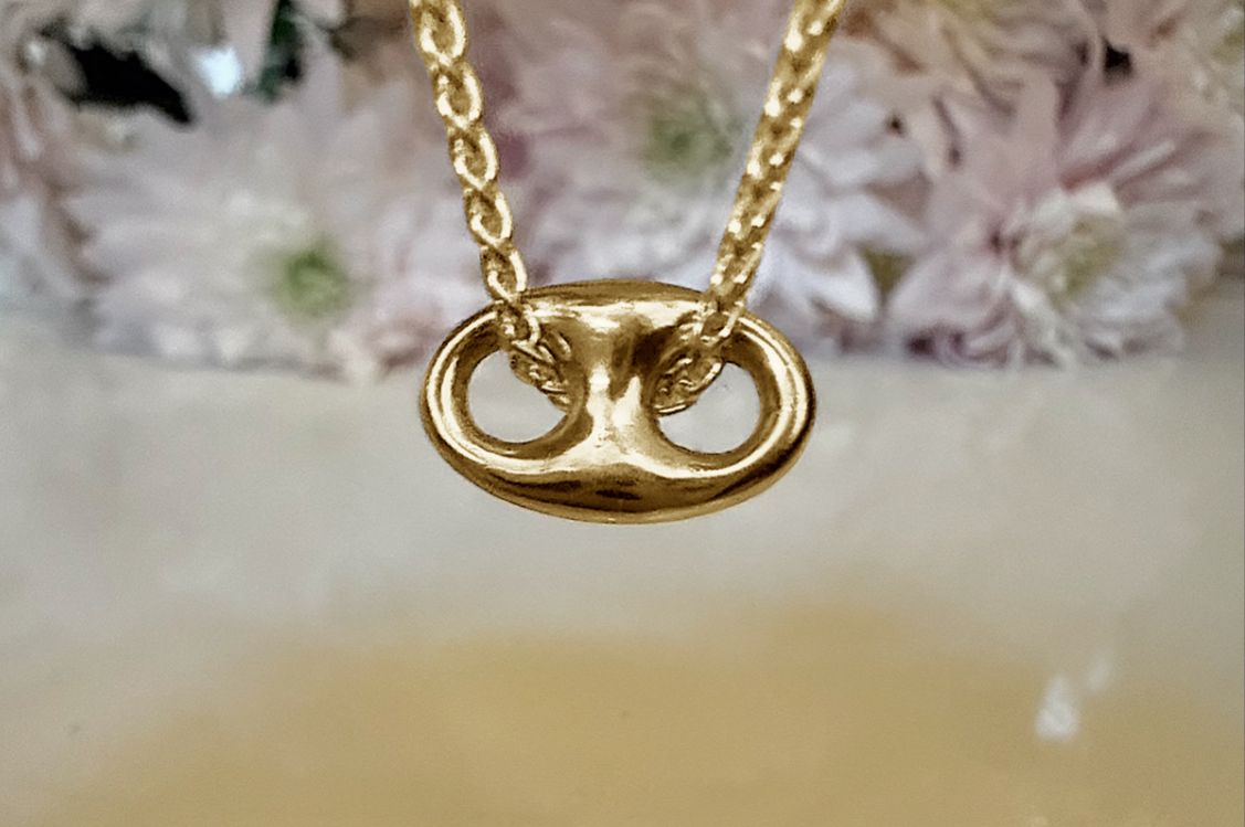 Anchor link necklace - gold