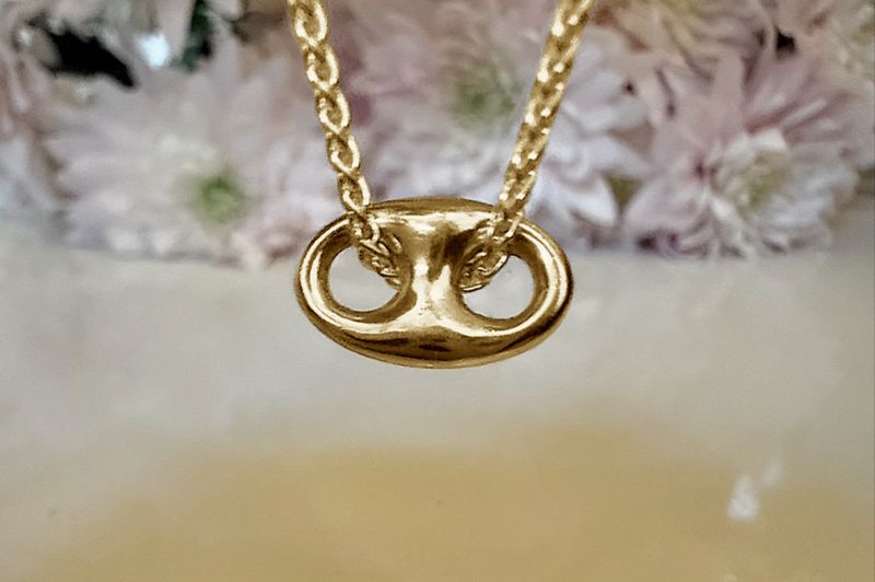 Anchor link necklace - gold