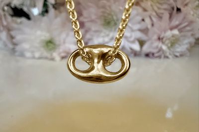 Anchor link necklace - gold