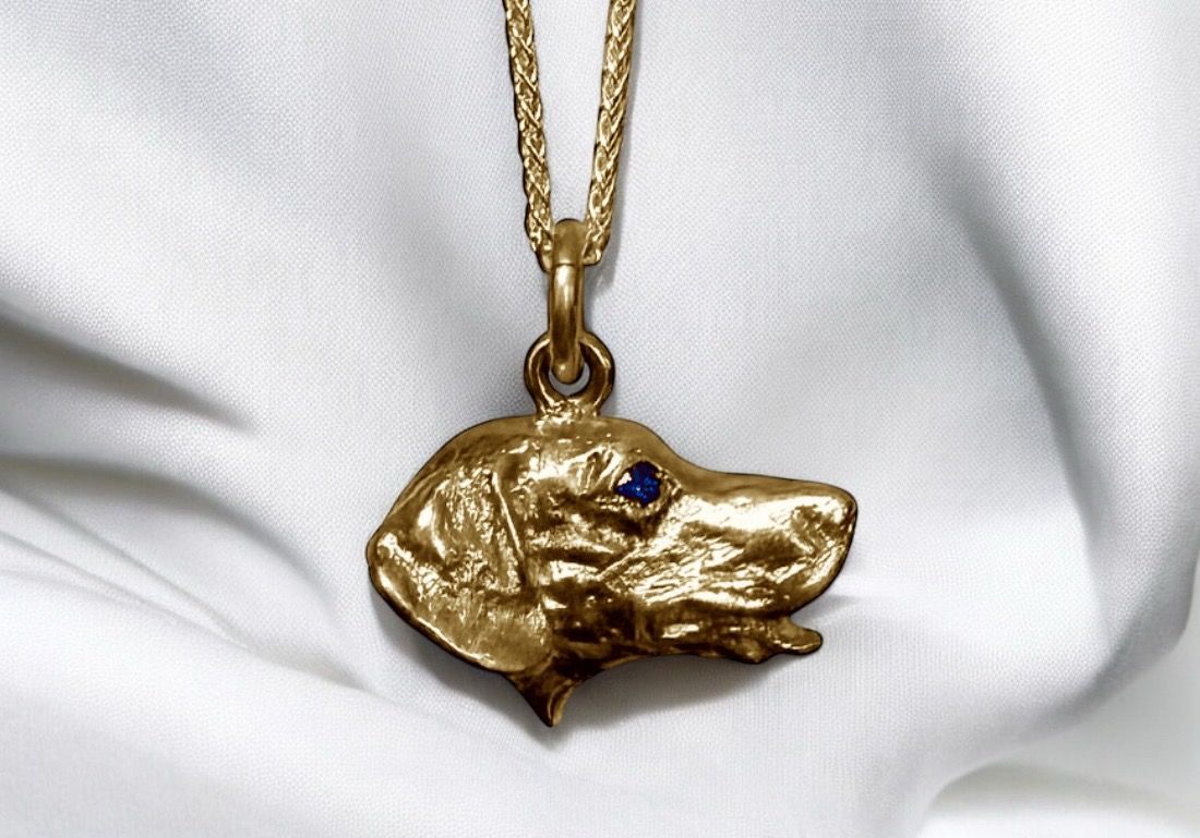 Hound necklace - gold