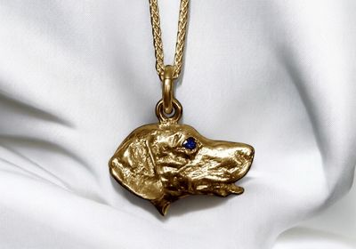 Hound necklace - gold