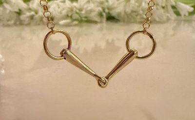 Double bit necklace - gold