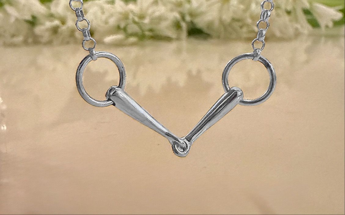 Double bit necklace - silver