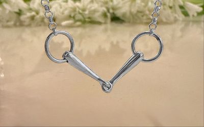 Double bit necklace - silver