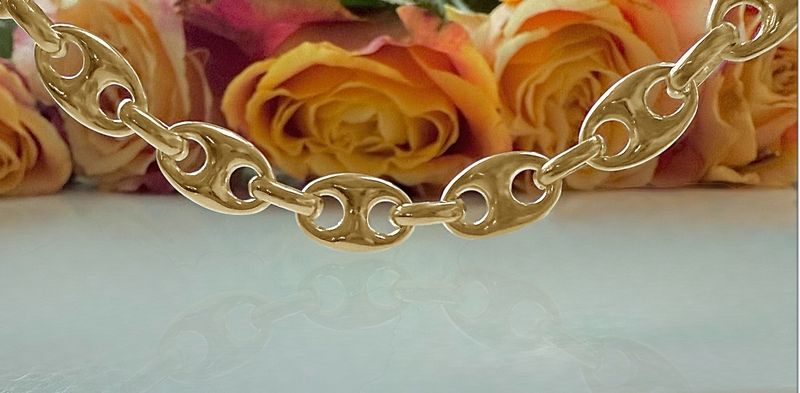 Anchor link necklace maxi - gold