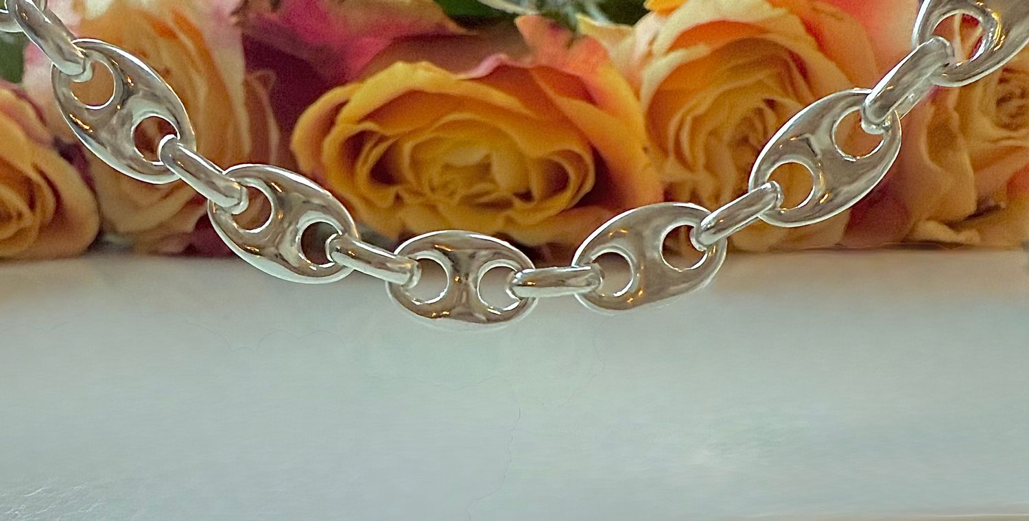 Anchor link necklace maxi - silver